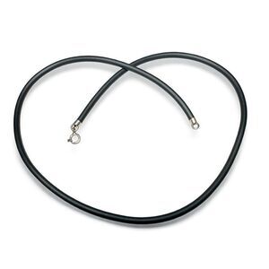 14.5” Black Cord Necklace - Minimalist | Unisex 925 Silver Clasp | Pendant Ready